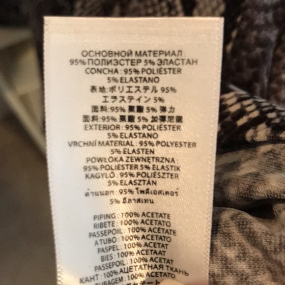 NWT MICHAEL KORS POLYESTER A-LINE LONG SLEEVE DRESS. GREAT PRINT!BACK ZIPPER. S8 - Picture 6 of 9